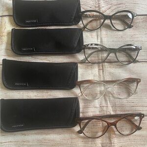 Women's Reading Glasses Set - Black, Gray, Brown